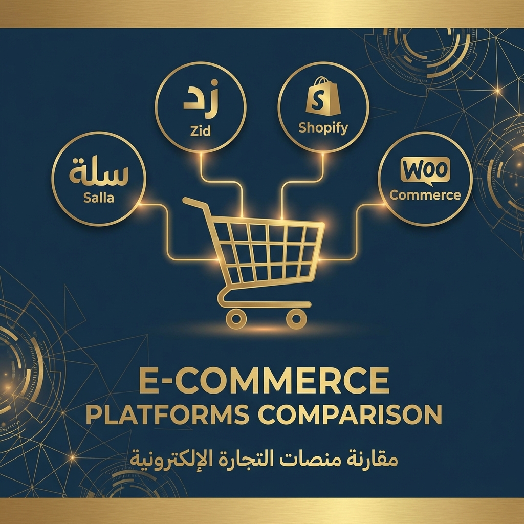 مقارنة منصات التجارة الإلكترونية - سلة vs زد vs شوبيفاي
